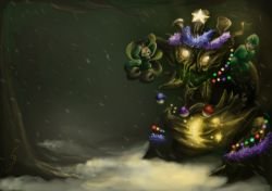 Christmas Maokai by DragonsTrace HD Wallpaper Fan Art Artwork League of Legends lol