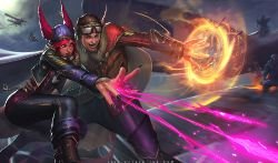 Aviator Xayah & Rakan (Concecpt) by ijul HD Wallpaper Background Fan Art Artwork League of Legends lol