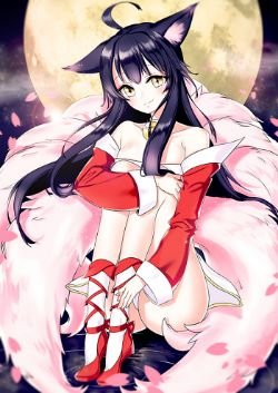 Ahri by RAMUNE League of Legends Artwork Wallpaper lol