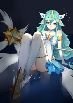 Star Guardian Soraka by 朝久 HD Wallpaper Background Fan Art Artwork League of Legends lol
