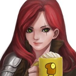 Katarina Portrait by bling HD Wallpaper Fan Art Artwork League of Legends lol