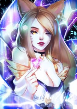 K/DA Ahri by Minima-L HD Wallpaper Background Fan Art Artwork League of Legends lol