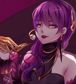 K/DA Evelynn by RedRoselia HD Wallpaper Background Fan Art Artwork League of Legends lol