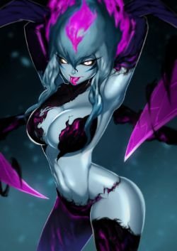 Evelynn Rework by 縞 HD Wallpaper Background Fan Art Artwork League of Legends lol