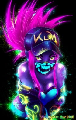 K/DA Akali by Viki-Bastet HD Wallpaper Background Fan Art Artwork League of Legends lol
