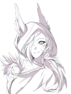 Xayah Portrait by citadeloli HD Wallpaper Fan Art Artwork League of Legends lol