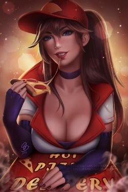 Pizza Delivery Sivir by OlchaS HD Wallpaper Background Fan Art Artwork League of Legends lol