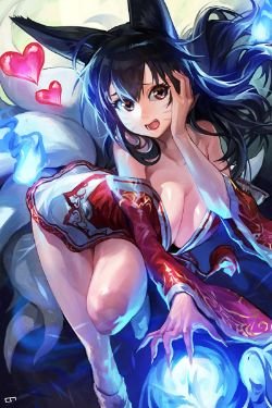 Ahri by 誰 HD Wallpaper Fan Art Artwork League of Legends lol