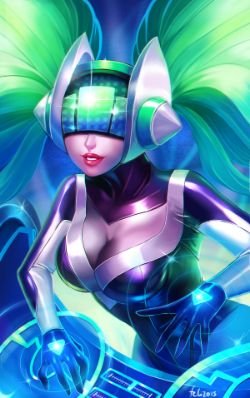 DJ Sona Kinetic by Feli HD Wallpaper Fan Art Artwork League of Legends lol