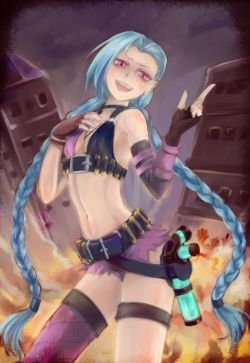 Jinx by NAM HD Wallpaper Fan Art Artwork League of Legends lol