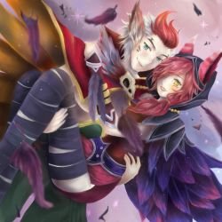 Xayah & Rakan by ARri HD Wallpaper Fan Art Artwork League of Legends lol