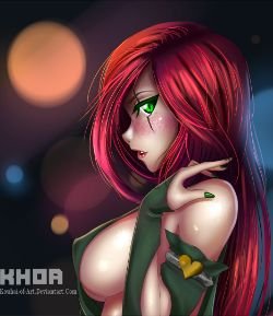 Katarina by Aokun HD Wallpaper Background Fan Art Artwork League of Legends lol