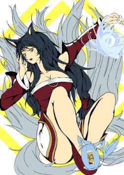 Ahri by 賈文和 League of Legends Fan Art Artwork Wallpaper lol
