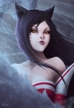 Ahri by Zarory HD Wallpaper Background Fan Art Artwork League of Legends lol