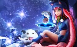 Snow Kitty Zoe by saizoart HD Wallpaper Background Fan Art Artwork League of Legends lol
