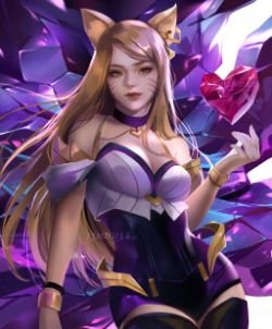 K/DA Ahri by Jyundee HD Wallpaper Background Fan Art Artwork League of Legends lol