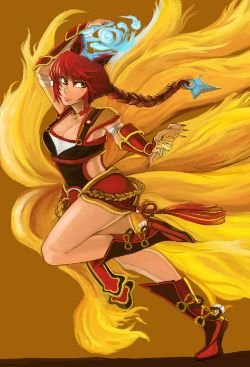 Foxfire Ahri by uyo League of Legends Artwork Wallpaper lol Fan Art