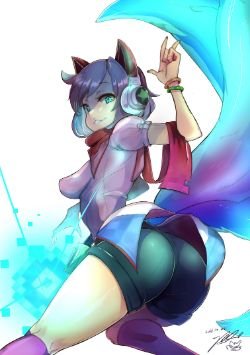 Arcade Ahri by 300￥ HD Wallpaper Fan Art Artwork League of Legends lol