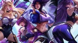 K/DA Akali, Ahri, Kai'Sa & Evelynn by MiraiHikariAr HD 4k Wallpaper Background Fan Art Artwork League of Legends lol