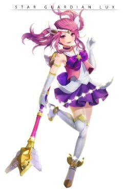 Star Guardian Lux by Dohwa HD Wallpaper Fan Art Artwork League of Legends lol (2)