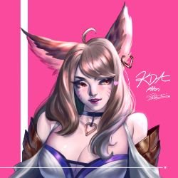K/DA Ahri by Lesoleil05kg BARD HD Wallpaper Background Fan Art Artwork League of Legends lol