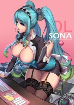 Sexy Secretary Sona by Cian yo HD Wallpaper Fan Art Artwork League of Legends lol