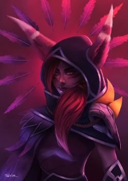 Xayah by talexior HD Wallpaper Background Fan Art Artwork League of Legends lol