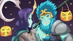 Reaper Soraka & Underworld Wukong by Xano501 HD Wallpaper Fan Art Artwork League of Legends lol