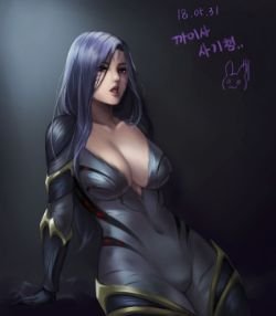 Kai'Sa by 블랙토끼킁 HD Wallpaper Background Official Art Artwork League of Legends lol