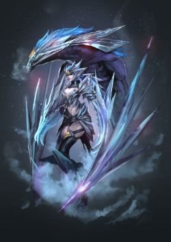 Ice Drake Shyvana by CGlas HD Wallpaper Fan Art Artwork League of Legends lol