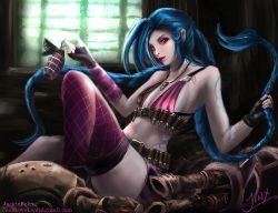 Jinx by Jackiefelixart HD Wallpaper Fan Art Artwork League of Legends lol