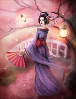 Geisha Karma (Skin Concept) by SenRyuji HD Wallpaper Fan Art Artwork League of Legends lol