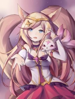 Star Guardian Ahri by 赤夜 HD Wallpaper Background Fan Art Artwork League of Legends lol