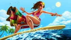 Pool Party Taliyah by jonathanjacovetti HD Wallpaper Background Fan Art Artwork League of Legends lol