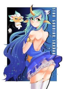 Sexy Star Guardian Soraka by シー@サイド HD Wallpaper Background Fan Art Artwork League of Legends lol