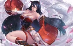 Ahri by Gtunver HD Wallpaper Background Fan Art Artwork League of Legends lol