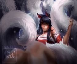 Ahri by KK-AG HD Wallpaper Background Fan Art Artwork League of Legends lol