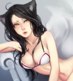 Ahri League of Legends Fan Art Artwork Wallpaper lol