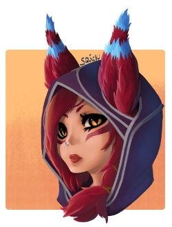 Xayah Portrait by Squichu Thumbnail