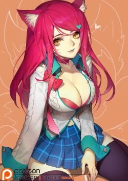 Academy Ahri by SongJiKyo HD Wallpaper Background Fan Art Artwork League of Legends lol