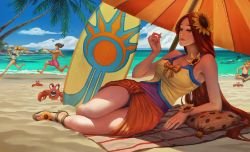 Pool Party Leona Splash Art 4k HD Wallpaper Official Artwork League of Legends lol