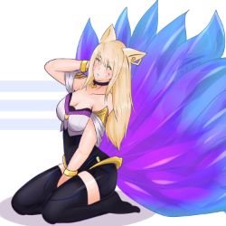 K/DA Ahri by Megurion HD Wallpaper Background Fan Art Artwork League of Legends lol