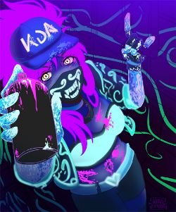 K/DA Akali by Kiralushia HD Wallpaper Background Fan Art Artwork League of Legends lol