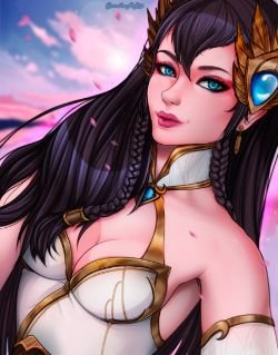 Divine Sword Irelia by somiko147 HD Wallpaper Background Fan Art Artwork League of Legends lol