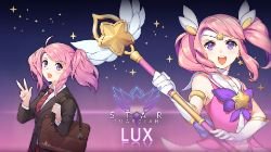Star Guardian Lux by dakun87 HD Wallpaper Background Fan Art Artwork League of Legends lol