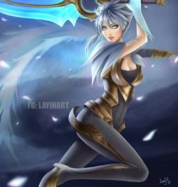 Dawnbringer Riven by LayinArt HD Wallpaper Background Fan Art Artwork League of Legends lol