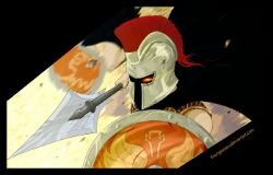 Pantheon by youngazizou HD Wallpaper Fan Artwork League of Legends lol