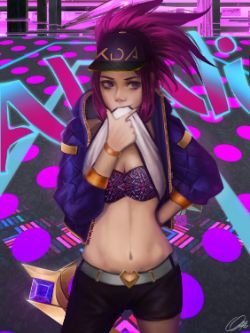 K/DA Akali by Ocetee HD Wallpaper Background Fan Art Artwork League of Legends lol