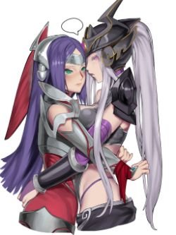 Irelia & Syndra by KumikoPixiv HD Wallpaper Background Fan Art Artwork League of Legends lol