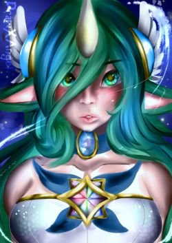 Star Guardian Soraka by DrawXAngel HD Wallpaper Background Fan Art Artwork League of Legends lol